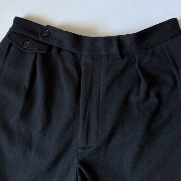 Ralph Lauren Purple Label Pleated Pants Black 34 US (Waist 32”) Made in Italy - Picture 9 of 16
